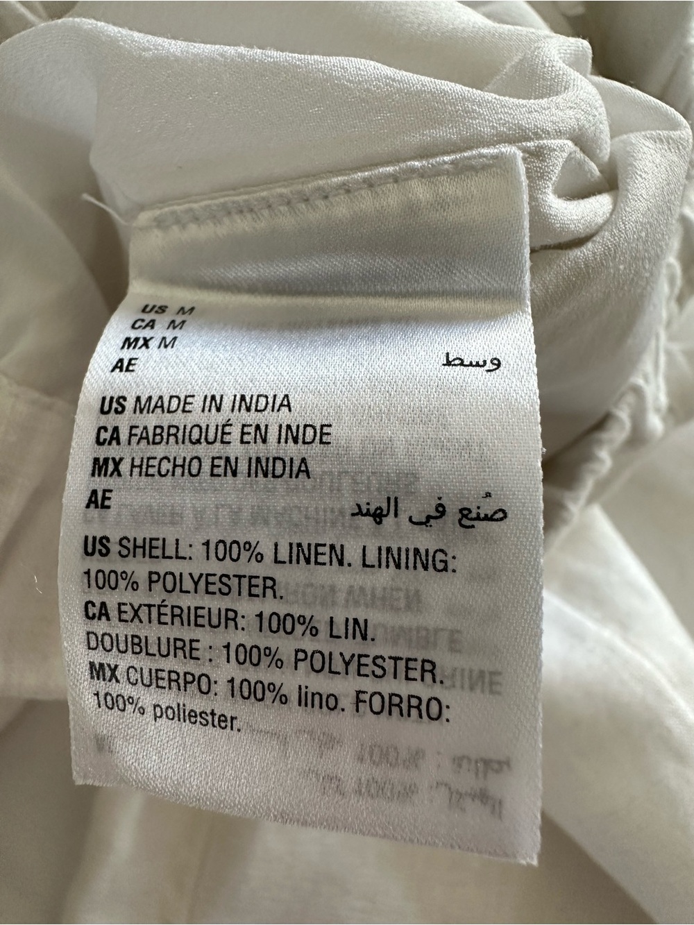 Charter Club White Cropped Linen Drawstring Pants, size medium - Picture 14 of 14